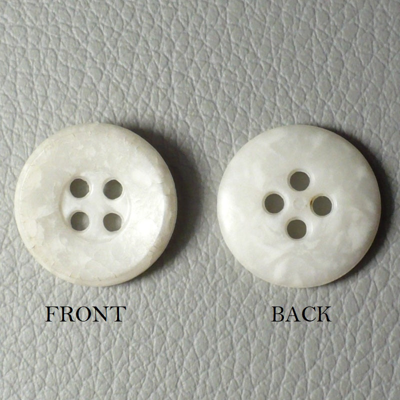 22L Speckled White Four Hole Buttons