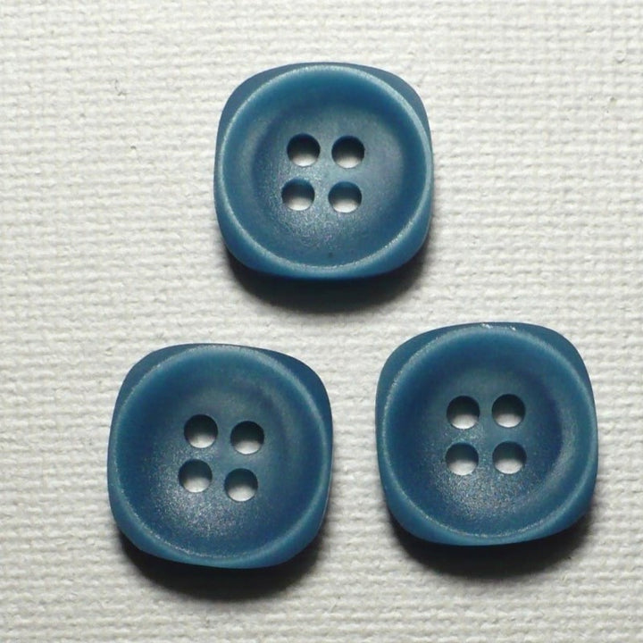 24L Teal Blue Four Hole Casein Buttons