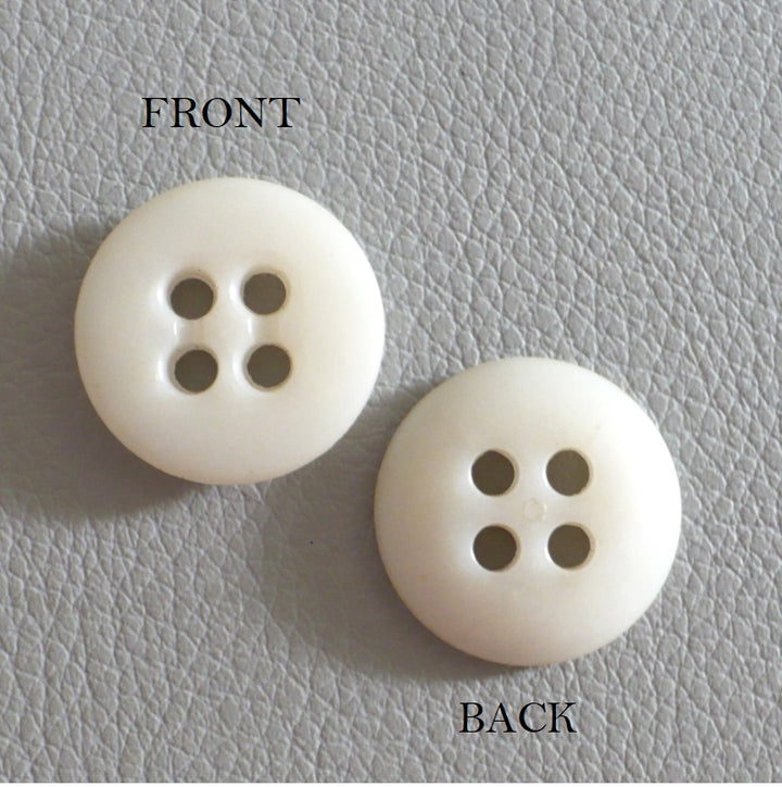 27L White Four Hole Casein Trouser Buttons