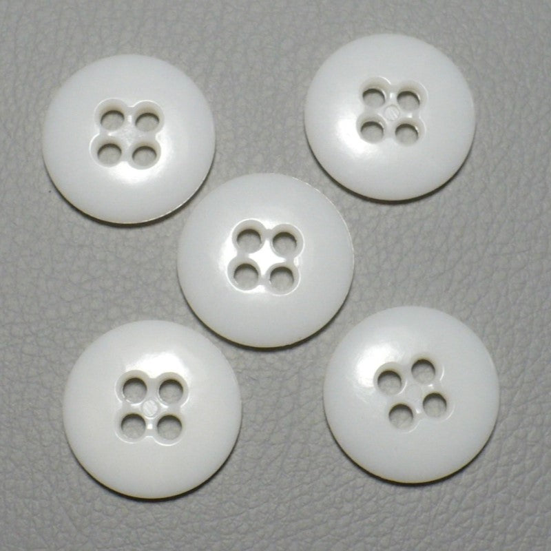 27L White Four Hole Trouser Buttons