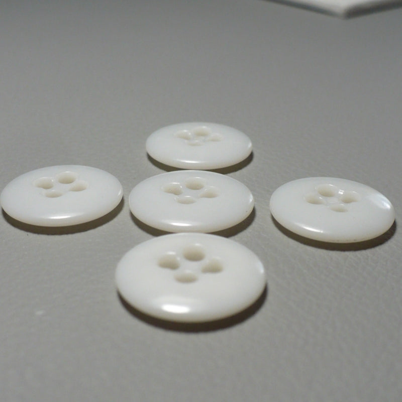 27L White Four Hole Trouser Buttons