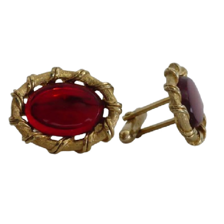 1950s Regal Red Cufflinks by Swank