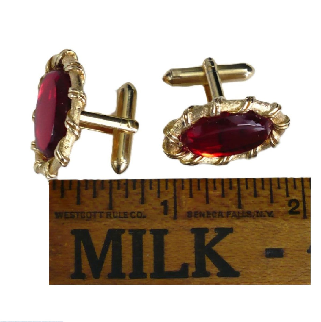 1950s Regal Red Cufflinks by Swank