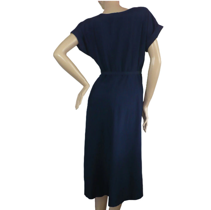 1940s Vintage Navy Blue Beauty Dress XXL .