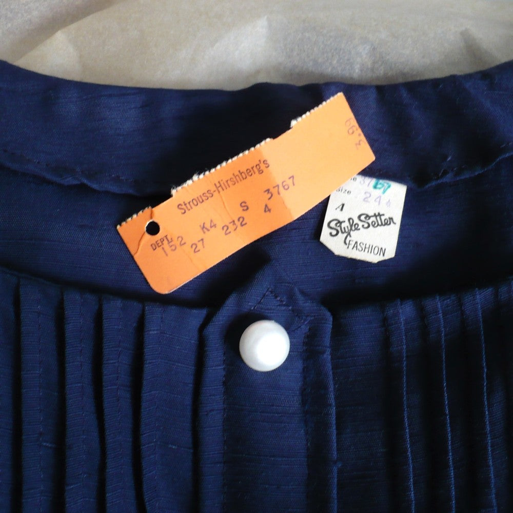 1940s Vintage Navy Blue Beauty Dress XXL  labels, tags.