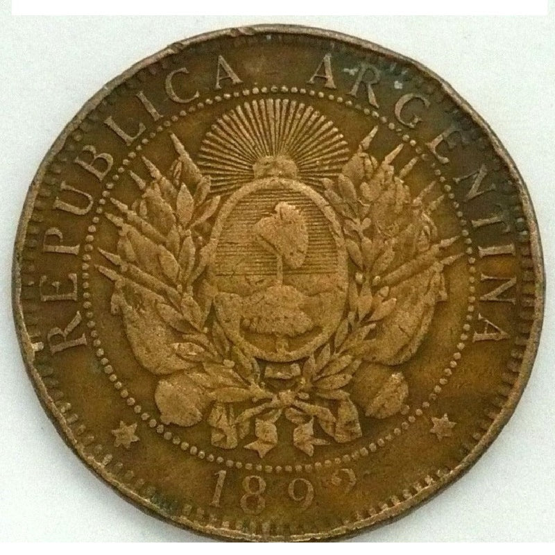 1892 Argentina 1892 2 Centavos