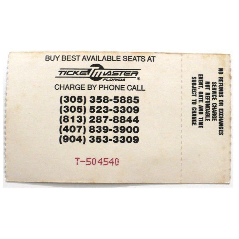 David Lee Roth  A Little Ain’t Enough Tour Ticket 1991 Cinderella