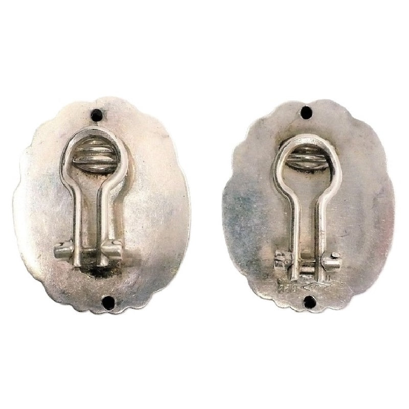 1950 Silver Earrings Industria Argentina