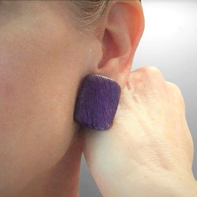1950s Purple Earrings Industria Argentina