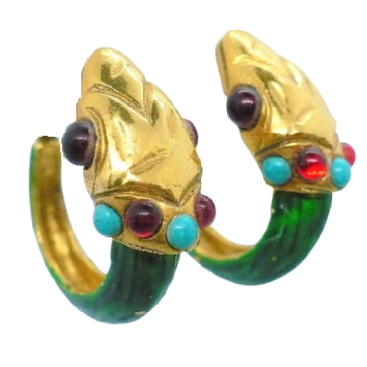 1960s Bill Smith Hoop Snake Earrings