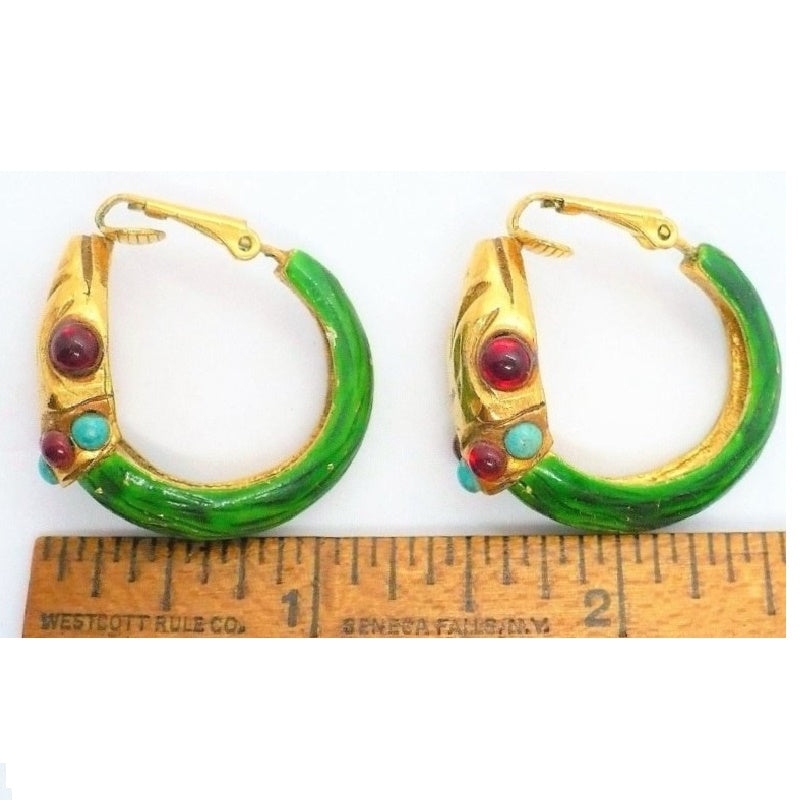 1960s Bill Smith Hoop Snake Earrings