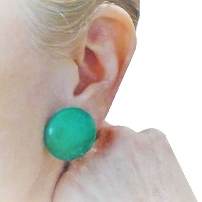 1980s Chrysocolla Earrings