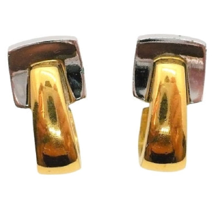 1980s Givenchy Two-tone Hoop Earrings