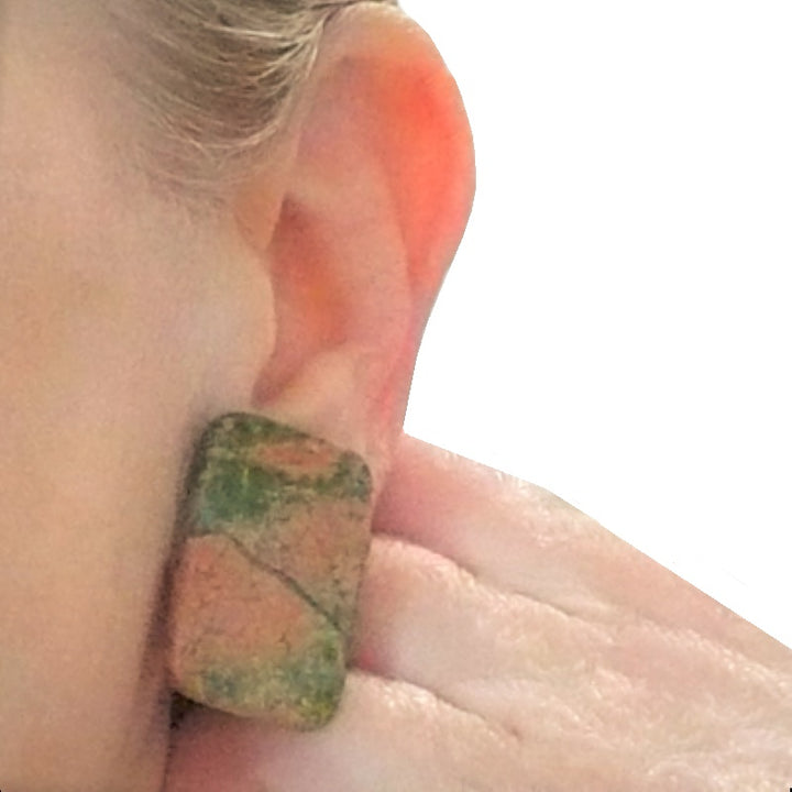 1980s Unakite Earrings