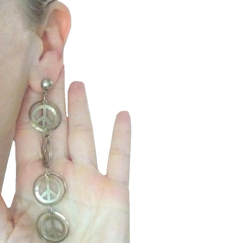 1960s Peace Sign Earrings