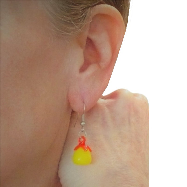 1970s Fun & Fruity Lampwork Earrings