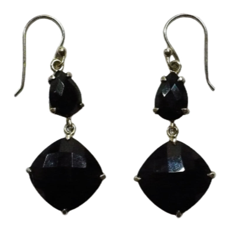 2000 Black Onyx Sterling Earrings