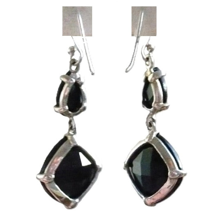 2000 Black Onyx Sterling Earrings