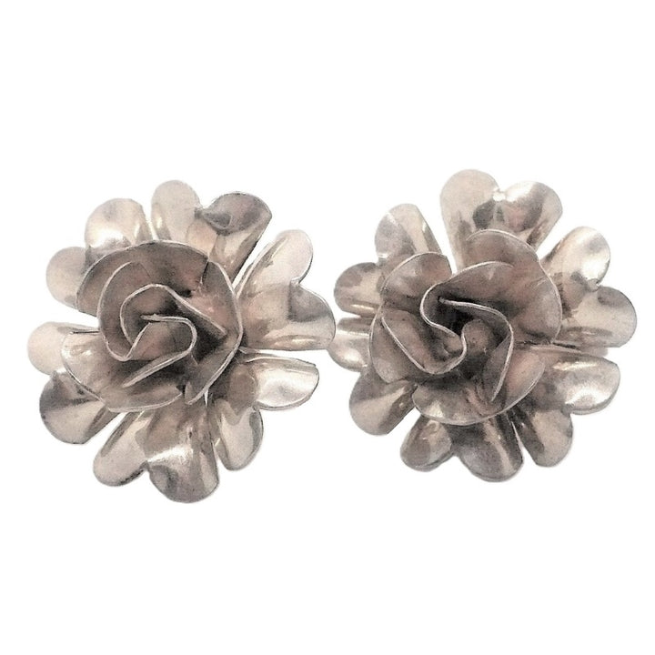 1940s Sterling Carnations Earrings