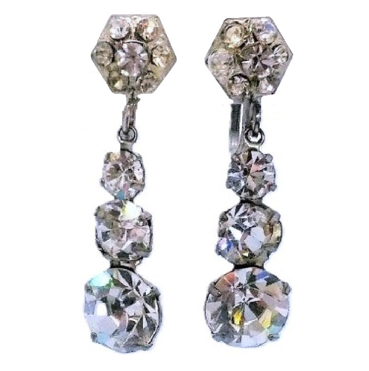 1950s Gatsby Rhinestone Earrings