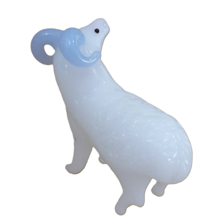 1970s Miniature Lampwork White Sheep