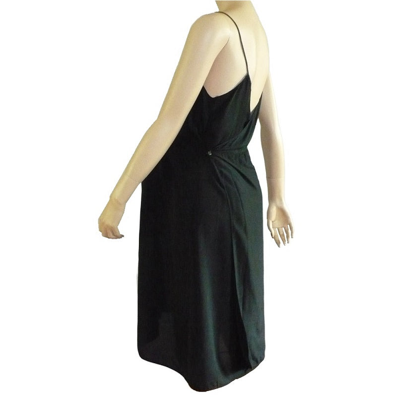 1910 - 1920s Black Silk Maternity Slip