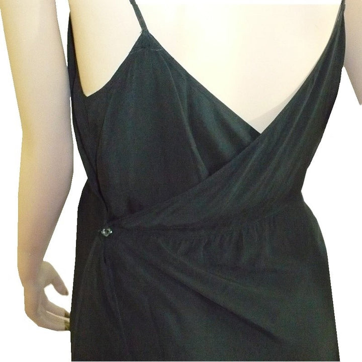 1910 - 1920s Black Silk Maternity Slip