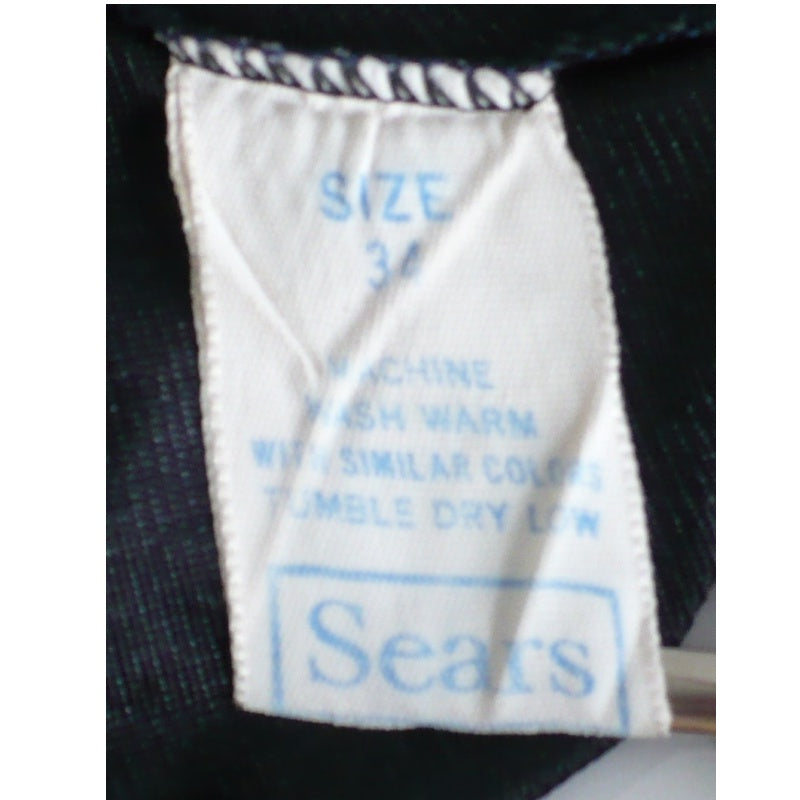 1970s Vintage Black Nylon Full Slip The Doesn't Slip by Sears.