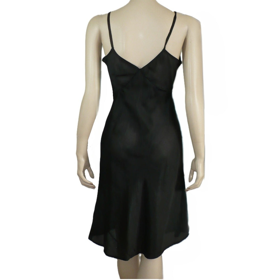 1930s black nylon full slip.