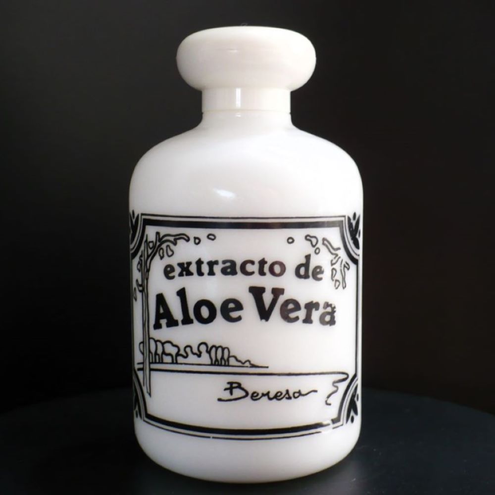 Vintage Extracto de Aloe Vera Jar.