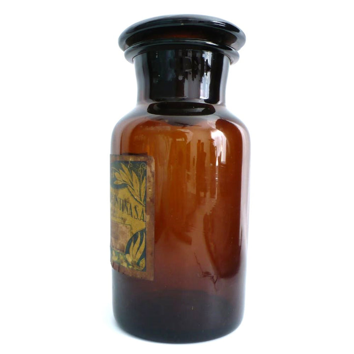 19th c. Amber Apothecary Jar from Argentina