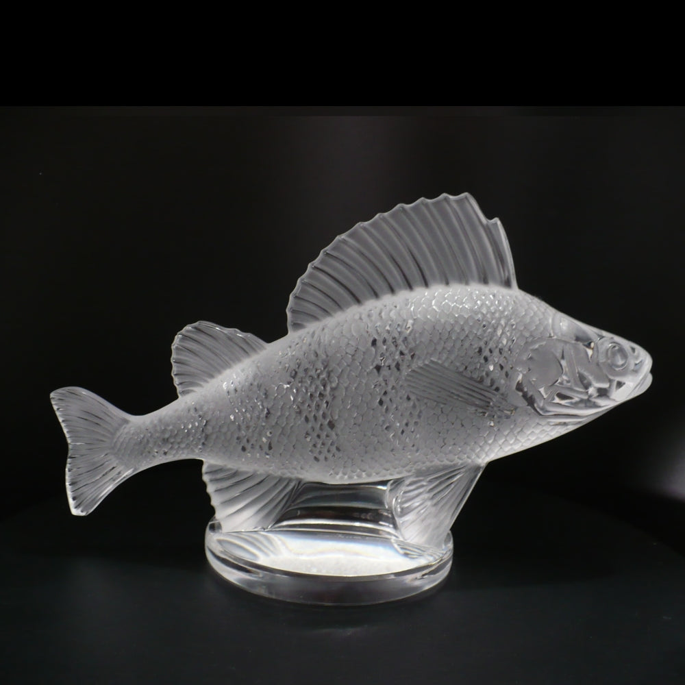 Lalique Perche Poisson Fish Car Mascot Crystal Ornament Bouchons de Radiateur