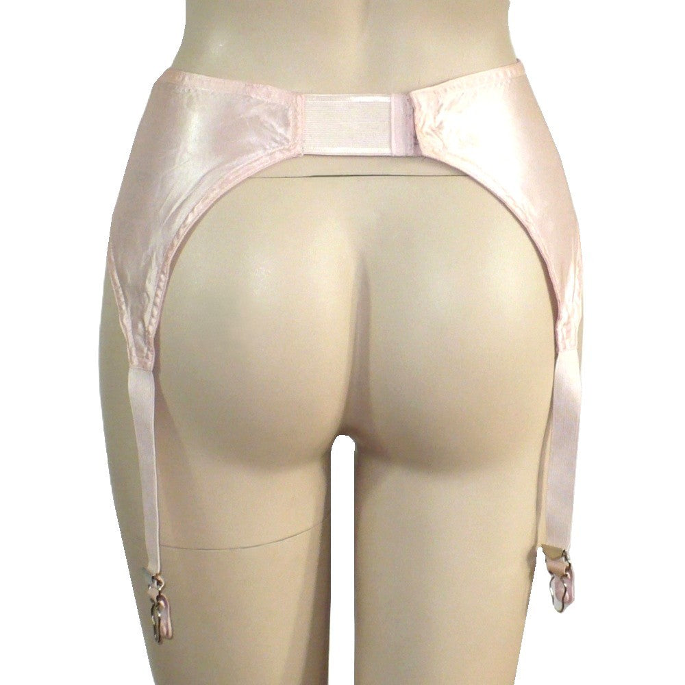 1940s Vintage Pin-up Girl Pink Satin and Lace Garter Belt.