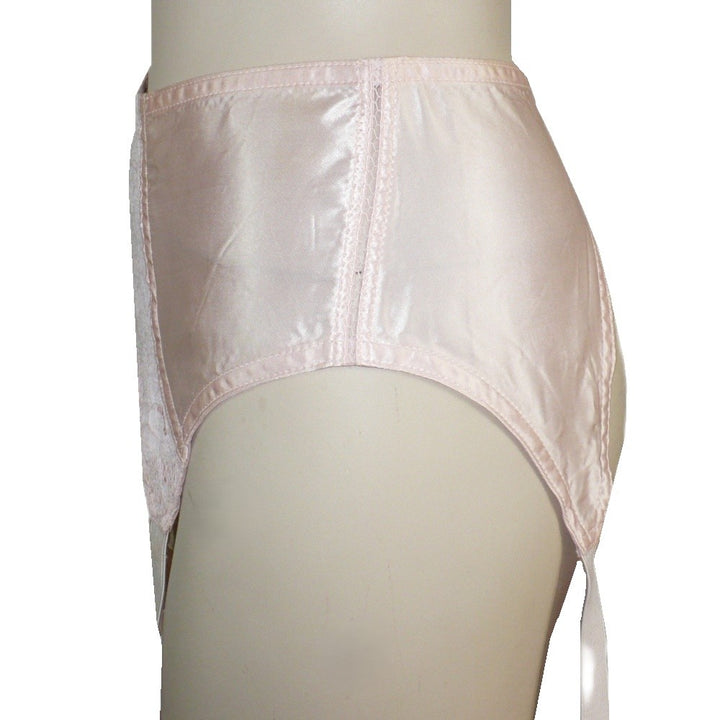 1940s Vintage Pin-up Girl Pink Satin and Lace Garter Belt.