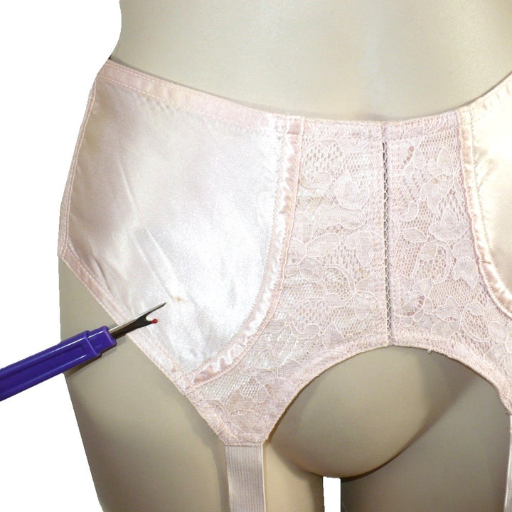 1940s Vintage Pin-up Girl Pink Satin and Lace Garter Belt.