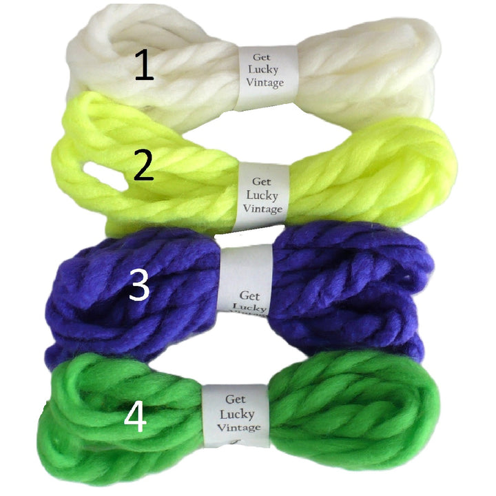 1970s Pairs of Yarn Hair Ties, Your Choice