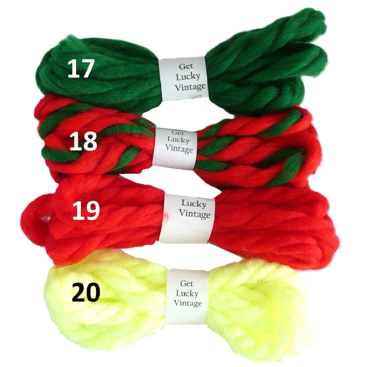 1970s Pairs of Yarn Hair Ties, Your Choice