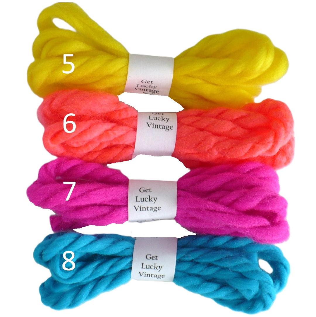 1970s Pairs of Yarn Hair Ties, Your Choice