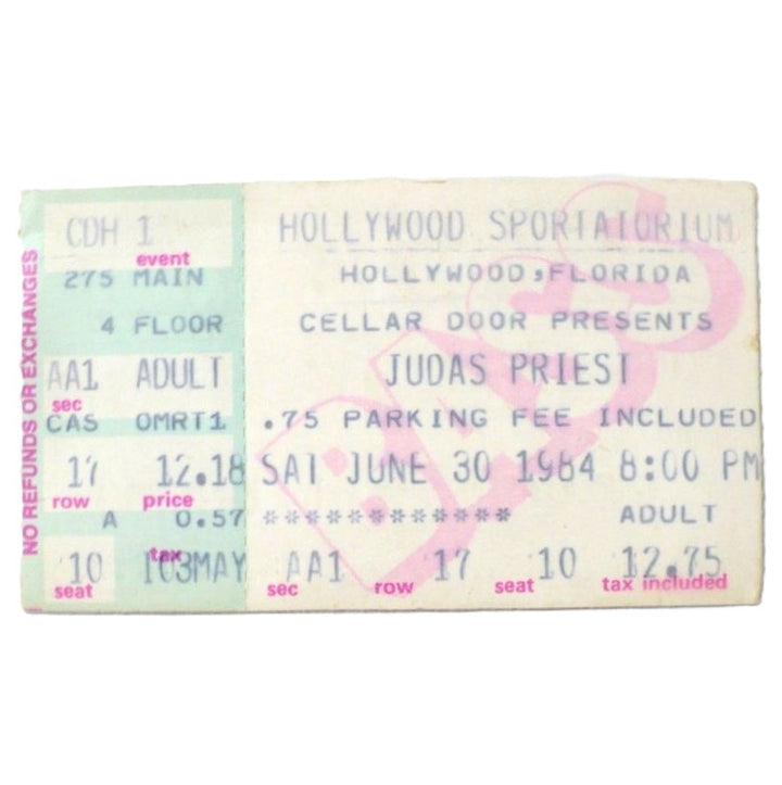 Judas Priest Metal Conqueror Tour Ticket 1984