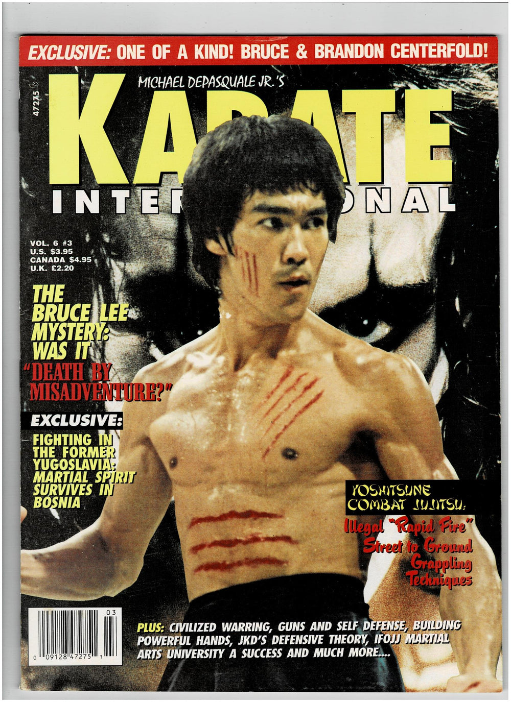 Karate magazine with Bruce & Brandon Lee Centerfold Poster inside.