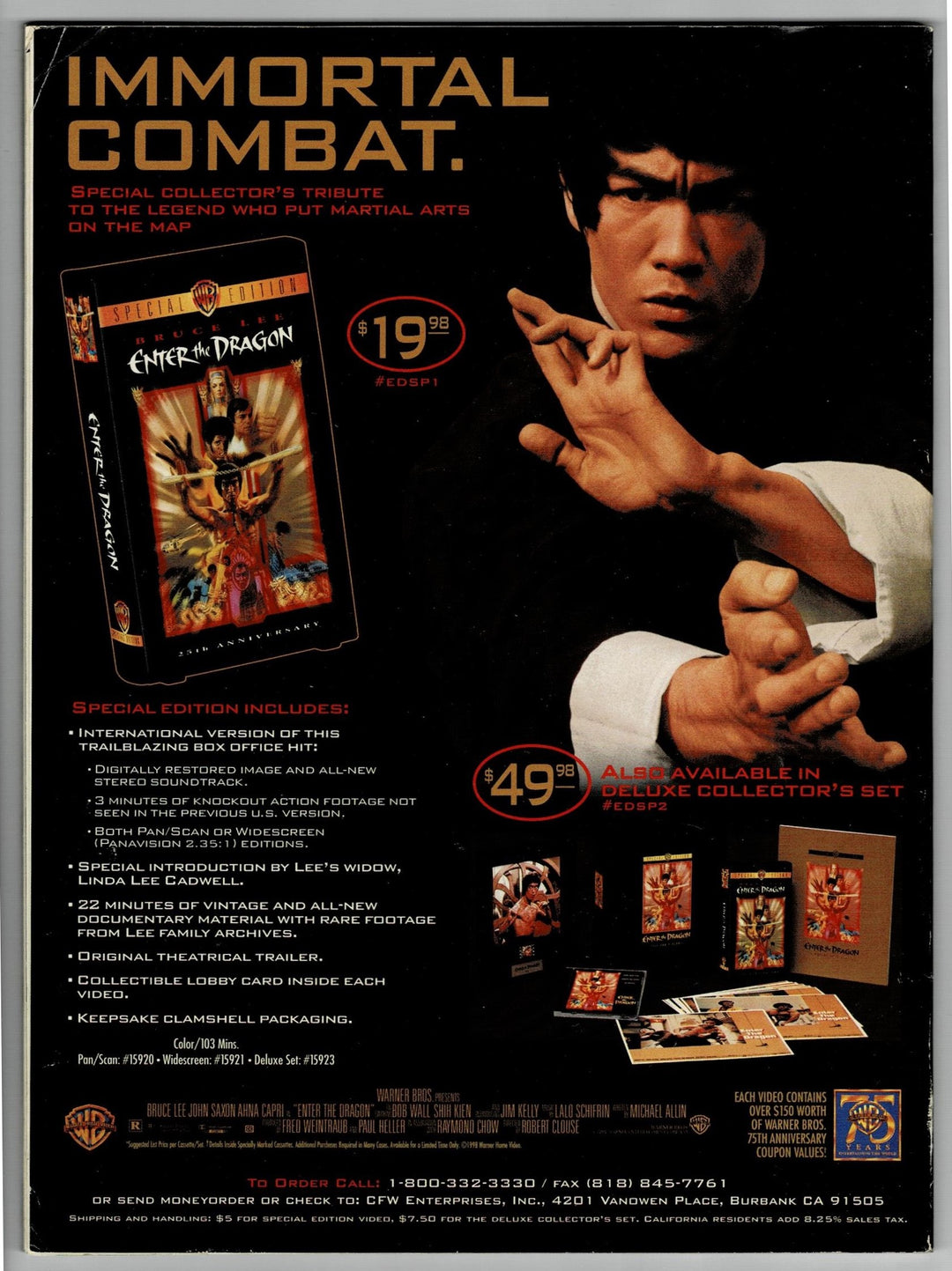 Martial Arts Legend Presents Bruce Lee Collector's Ed. Aug 1998