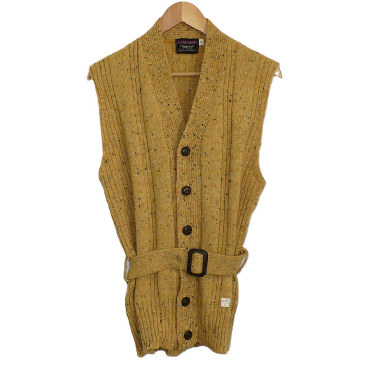 1970s Vintage Men's Belted Sweater Vest.