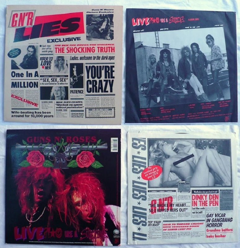 Guns N' Roses G N' R Lies 1986 Vintage Record.