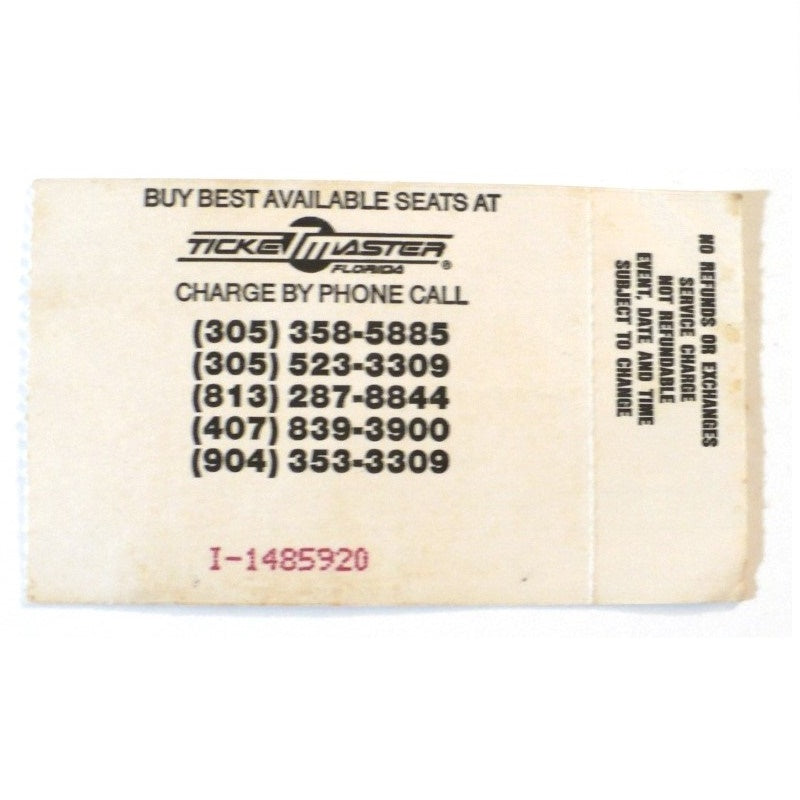 Mr. Big Lean Into It Tour Ticket 1991 The Lost