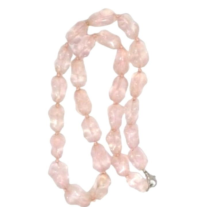 1980s Rose Quartz Beaded Necklace