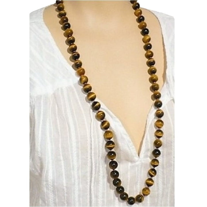 1970s Tiger Eye Beaded Necklace