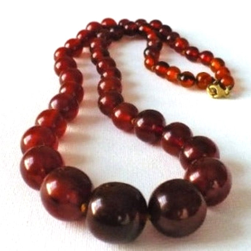 1970s Simulated Amber Necklace