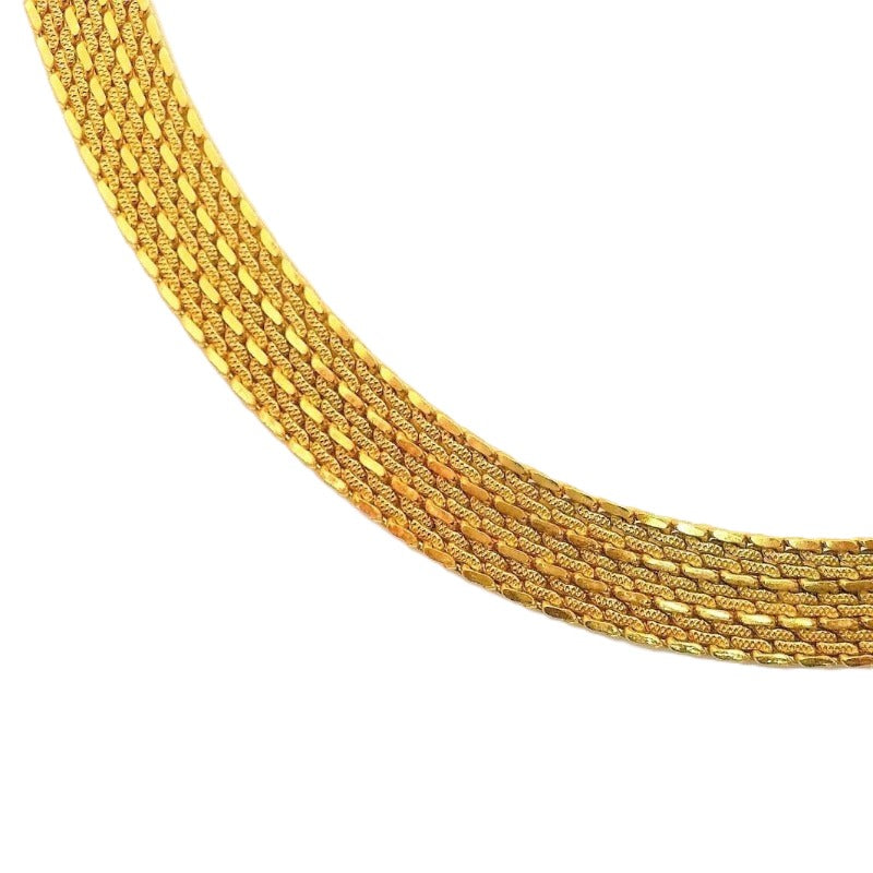 1940s Gold Tone Mesh Necklace