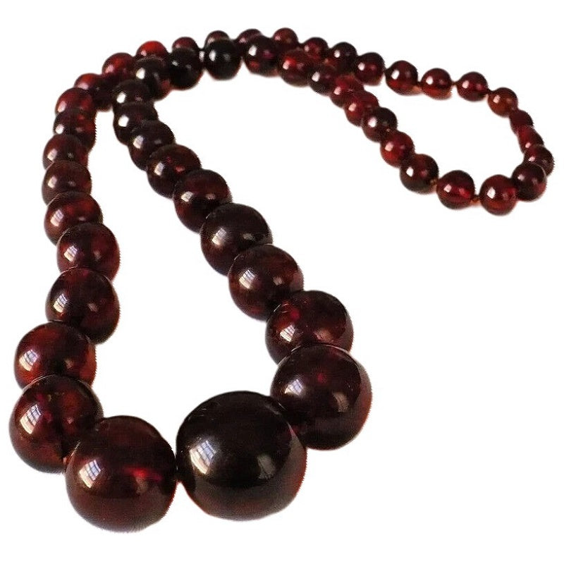 1920s Cherry Amber Necklace