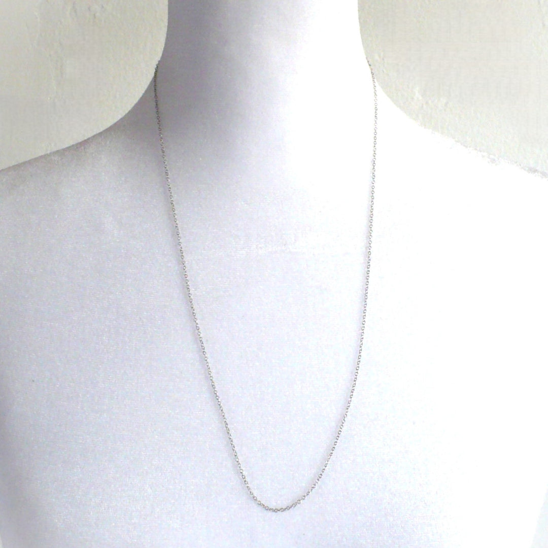 Dainty Vintage Sterling Silver Rolo Chain Necklace 1.4 mm 23.